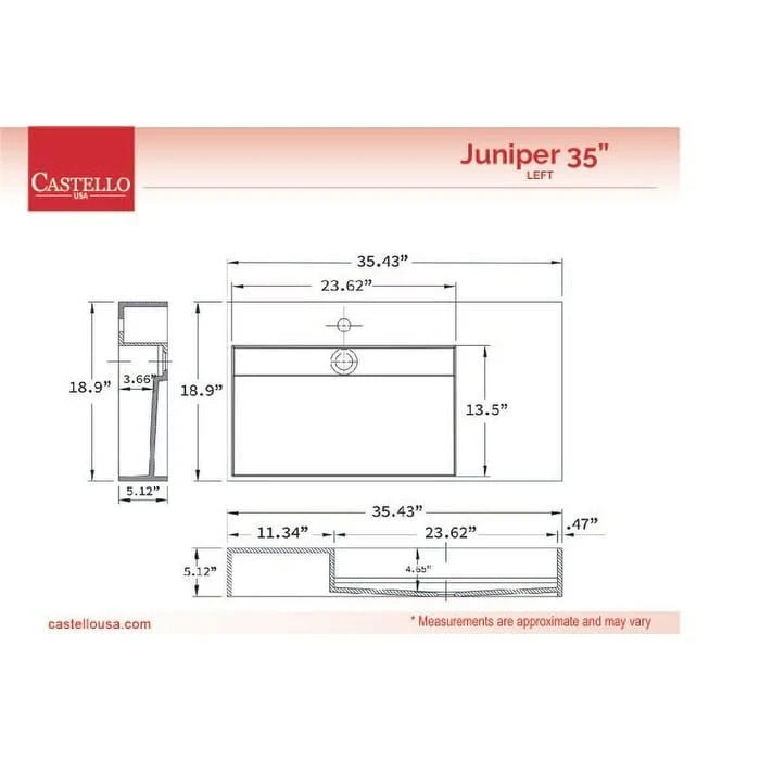 Black Wall Mounted Sink Z243