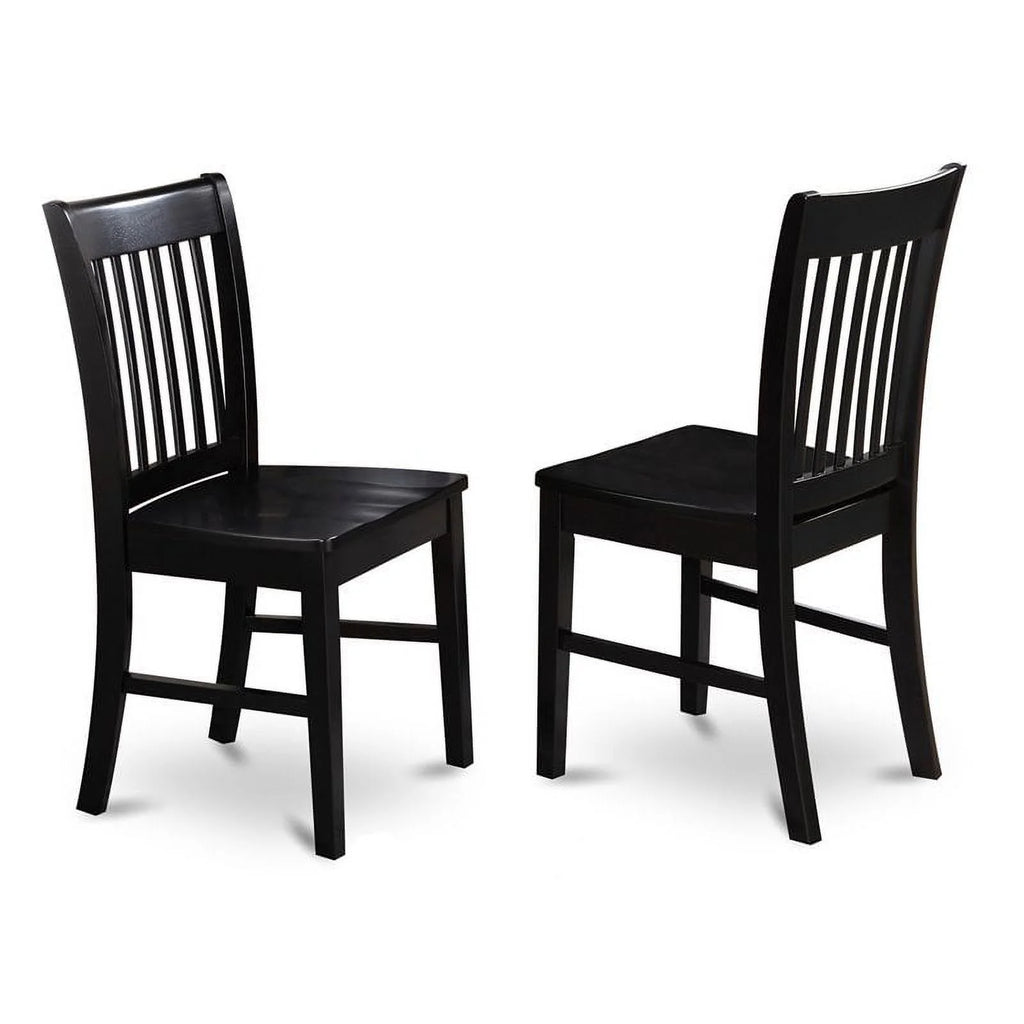 5-piece Wood Dinette Table and Chair Set in Black U3110