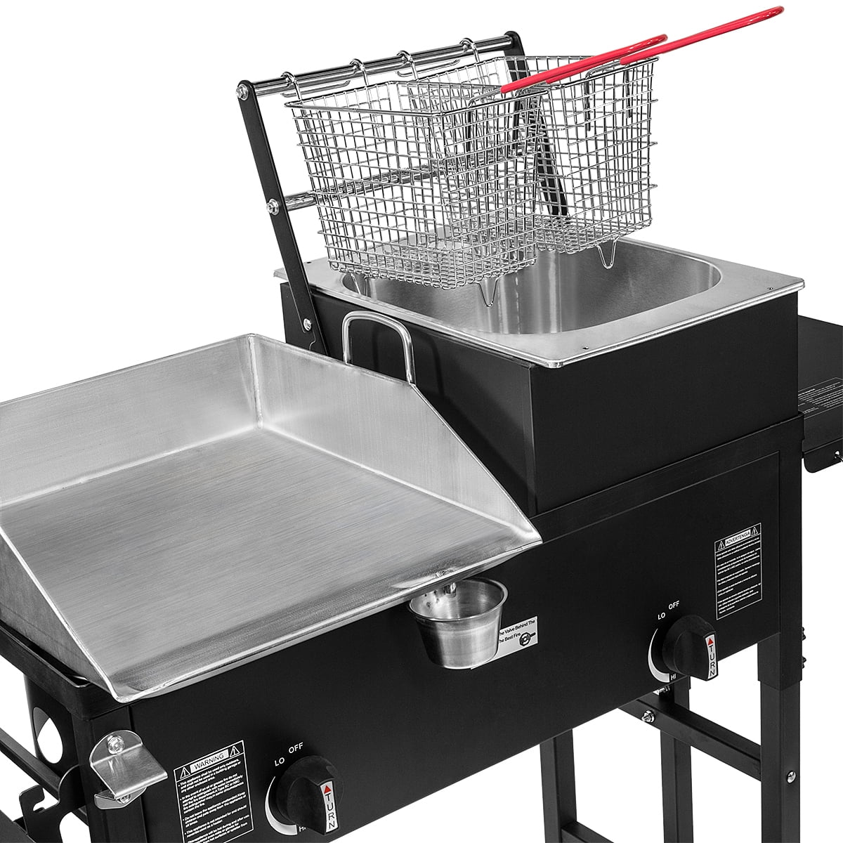 58,000 BTU Propane Double Burner Stove Griddle & Deep Fryer P762438