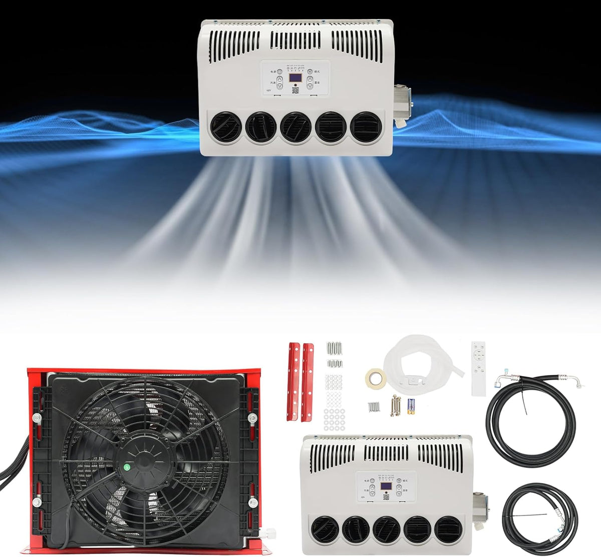12v 11000 BTU Truck Cab Air Conditioner Split AC X2459