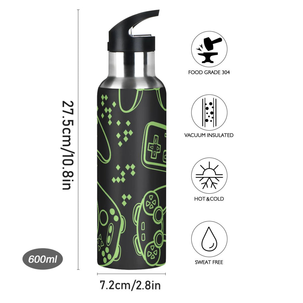 Stainless Steel Vacuum Insulated Water Bottle with Straw Lid 20 OZ E267318