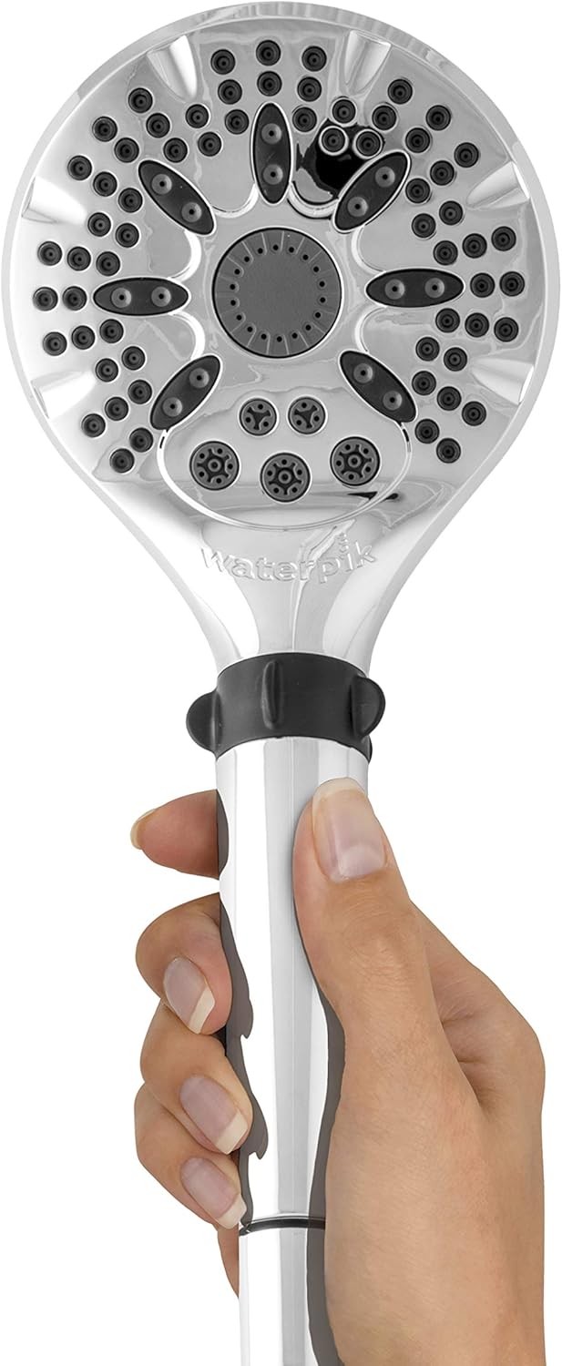 Chrome Hand Held Shower Head with 5-Foot Shower Hose, 5 Spray Modes, Pack of 2 G40652