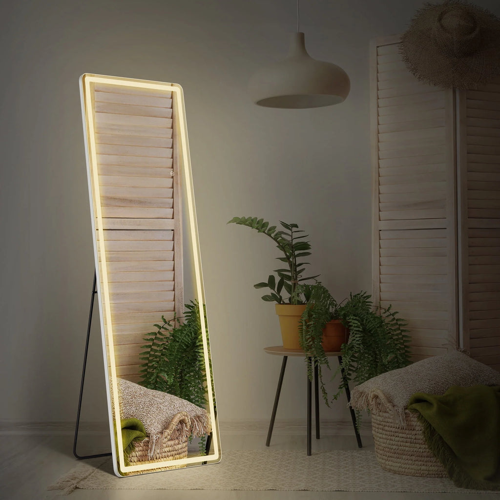 64x21 Black Full Length Mirror C89188
