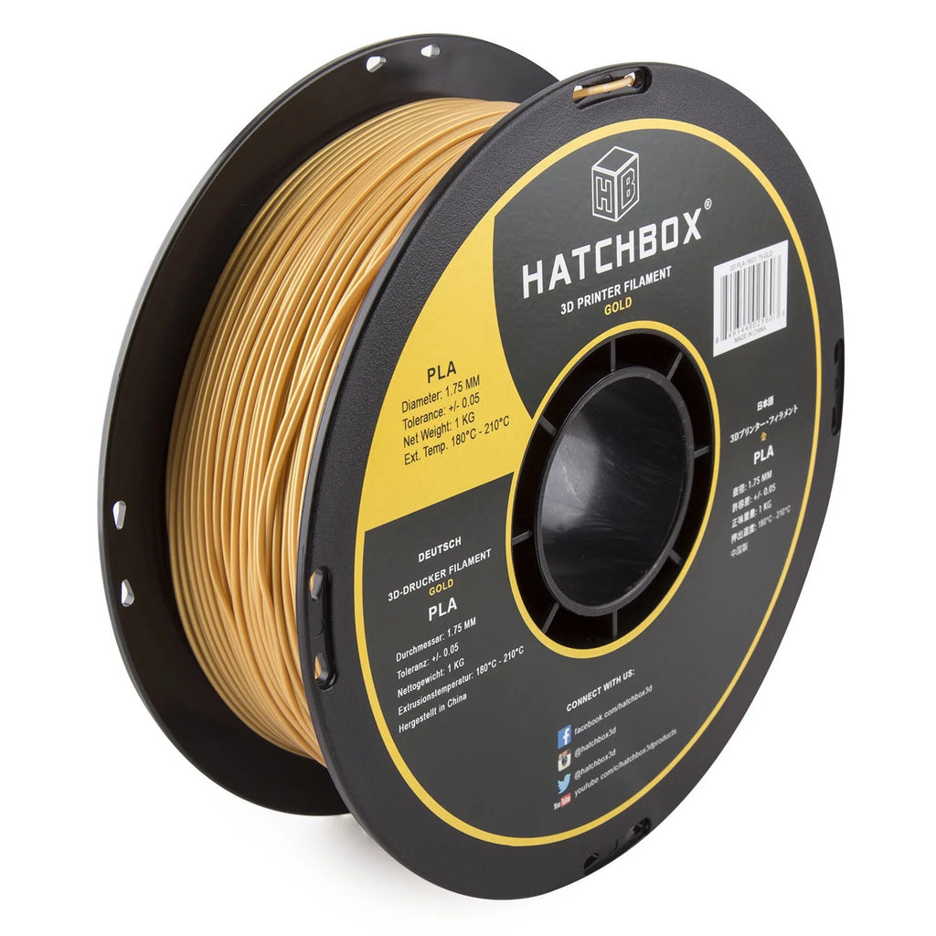 Gold 1.75 mm PLA 3D Printer Filament 1 kg Spool V3196
