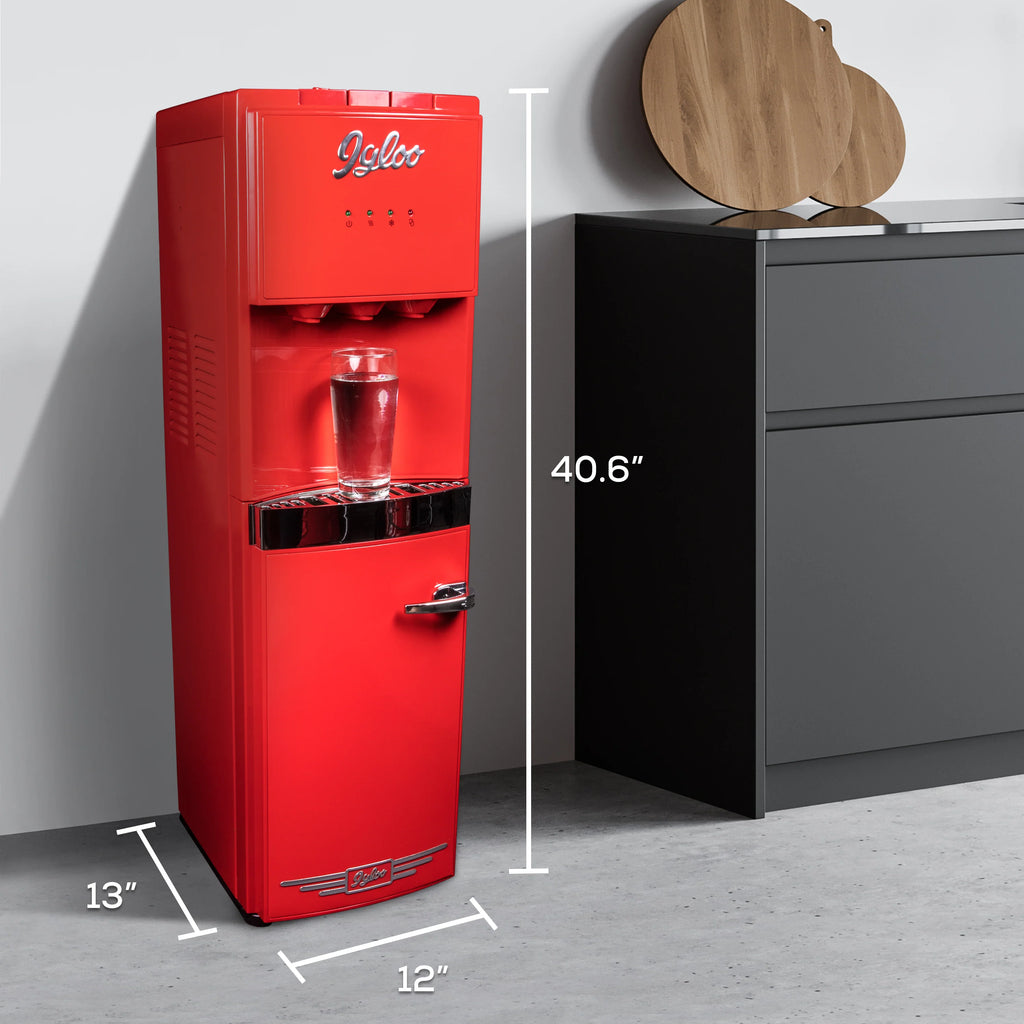 Retro Red Water Cooler V9172