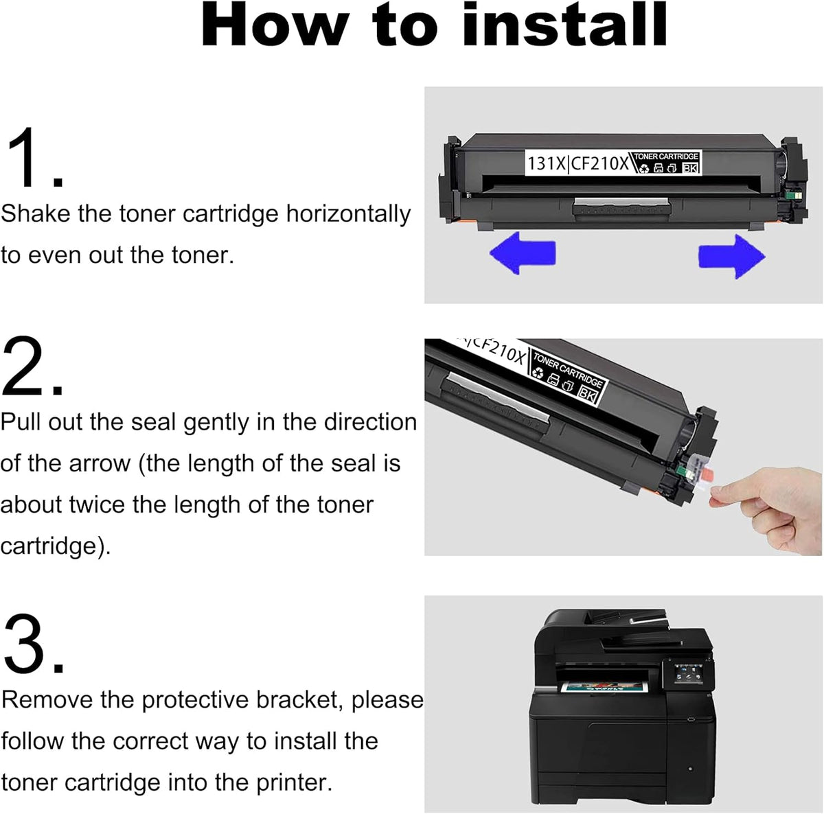 4 Pack Compatible Toner Cartridge for HP Printer V22000