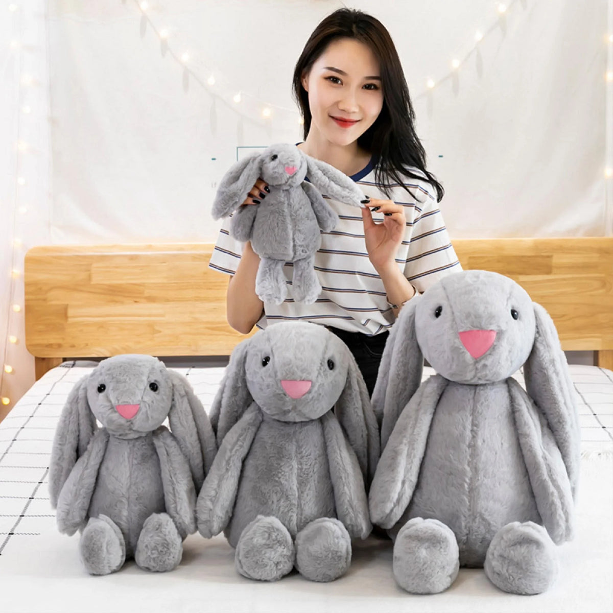 Soft Plush Bunnies Stuffed Animals Long Ear Bunny Rabbit Cartoon Toy Dolls M455320