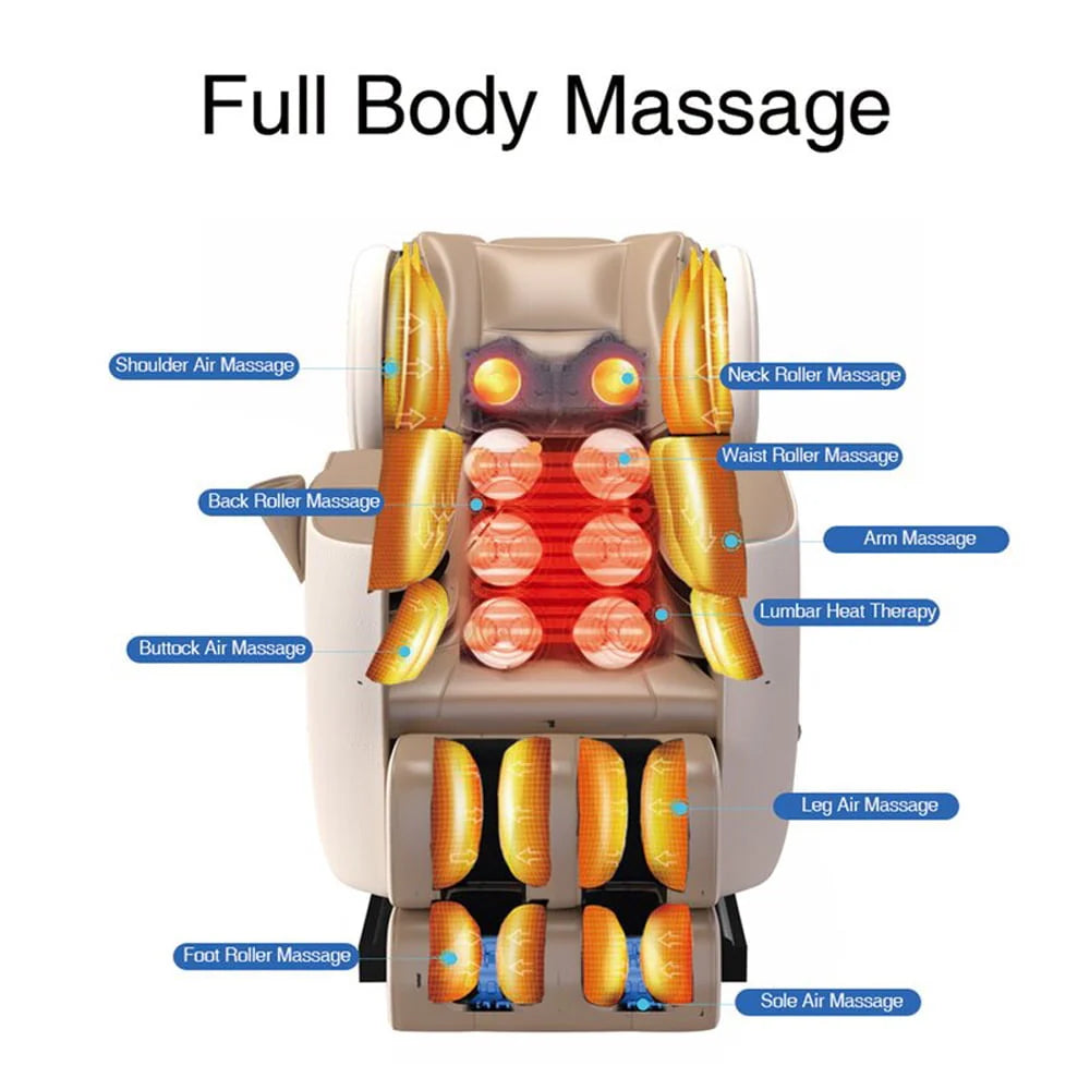 Black Full Body Electric Zero Gravity Shiatsu Massage Chair B181714