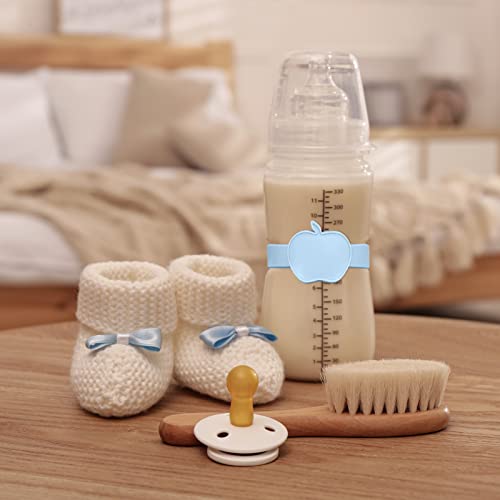 16 Pcs Reusable Waterproof Silicone Baby Bottle Name Labels with Dry Erase Marker J59035