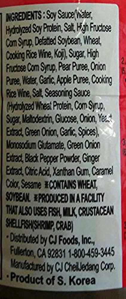 Korean BBQ Sauce Kalbi Marinade 29.63 Ounce C19945