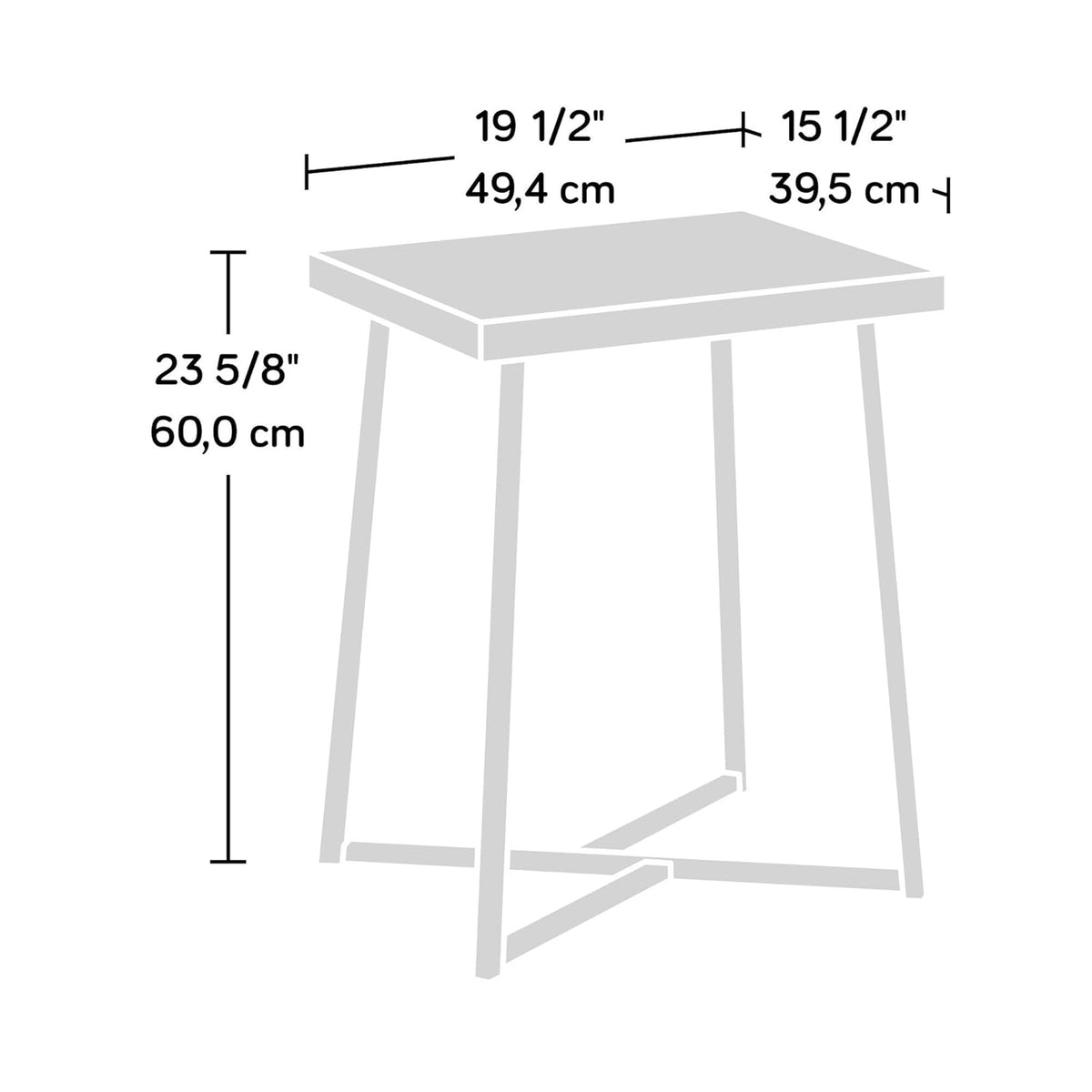 Side Table Grand Walnut Finish Pack of 2 G763175