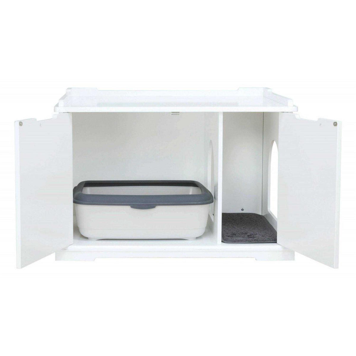 XL Wooden Cat House & Litter Box R338455