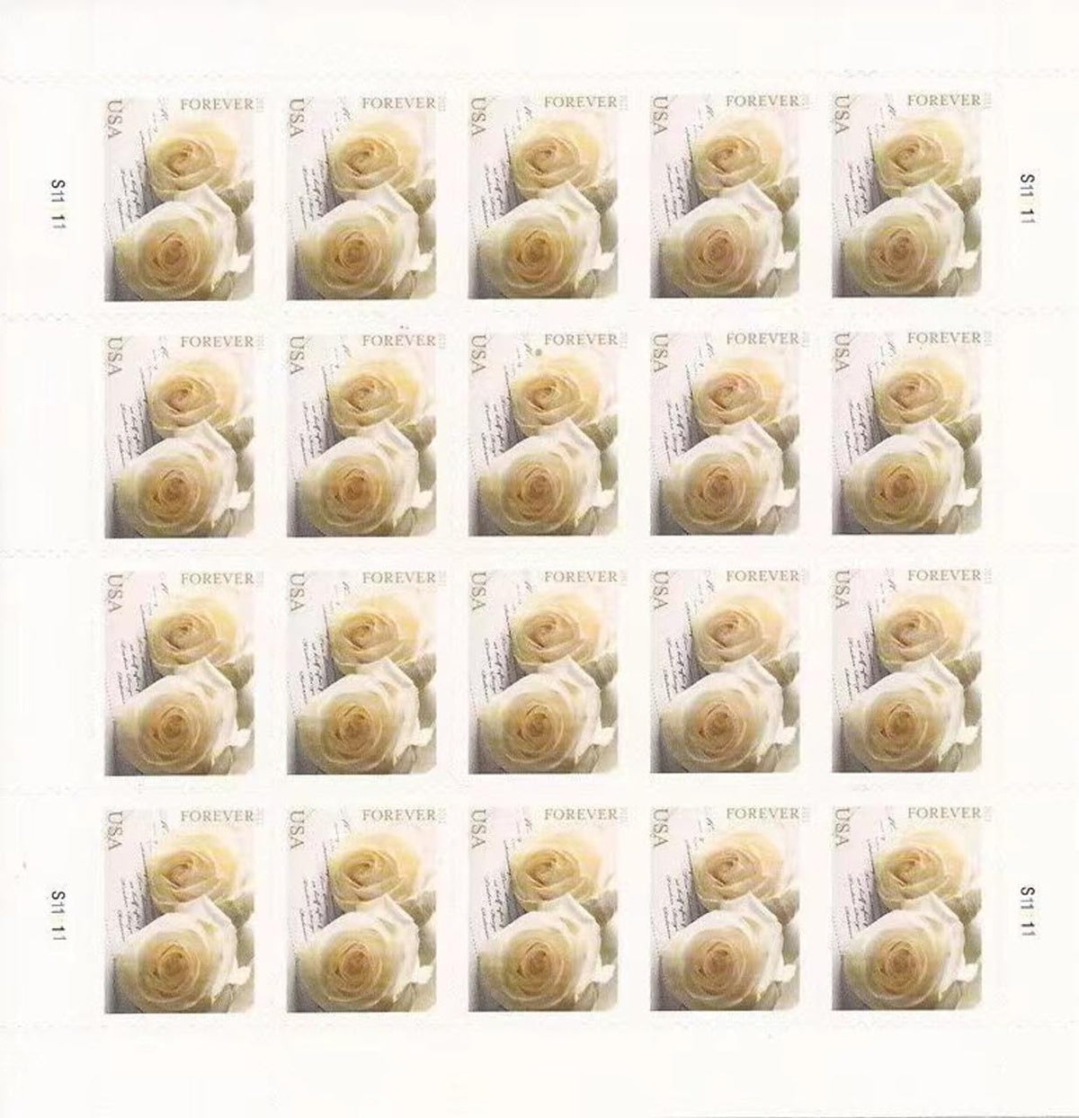 Wedding Roses Self-Stick Stamps (5 Sheets of 20) T77912