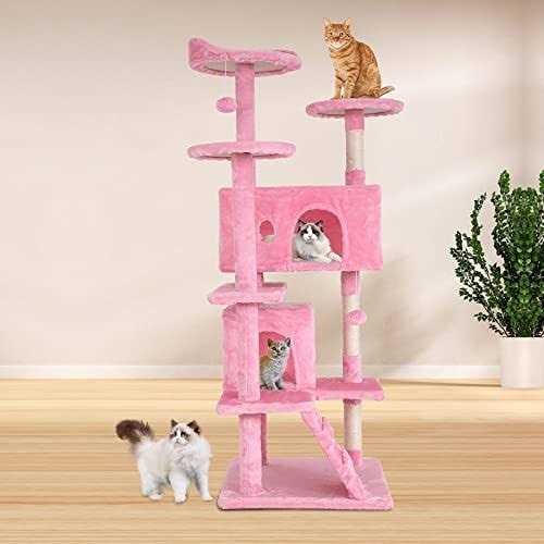 54in Cat Tree Tower with Scratching Posts U3579