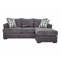 Dark Gray Modern Sofa with Chaise L900