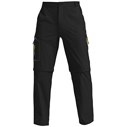 Mens Hiking Stretch Pants Convertible Quick Dry Lightweight Zip Off Outdoor Pants E6261