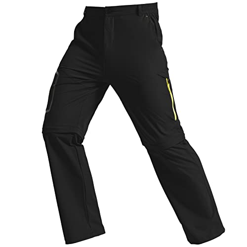 Mens Hiking Stretch Pants Convertible Quick Dry Lightweight Zip Off Outdoor Pants E6261