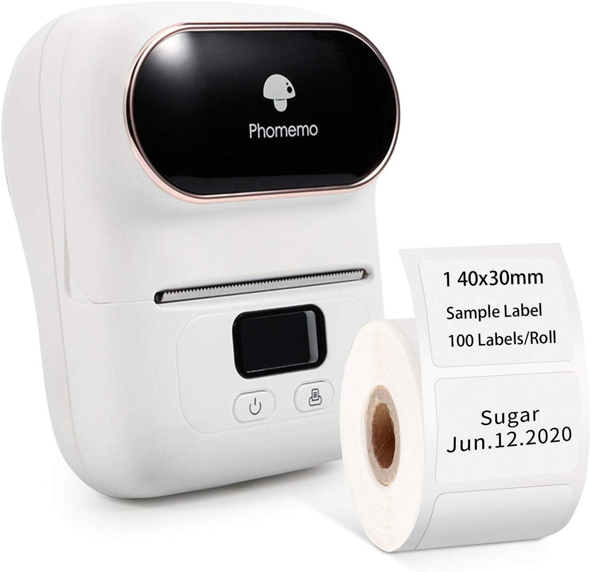 Portable Bluetooth Thermal Mini Label Printer with 1 40×30mm Label Z5846