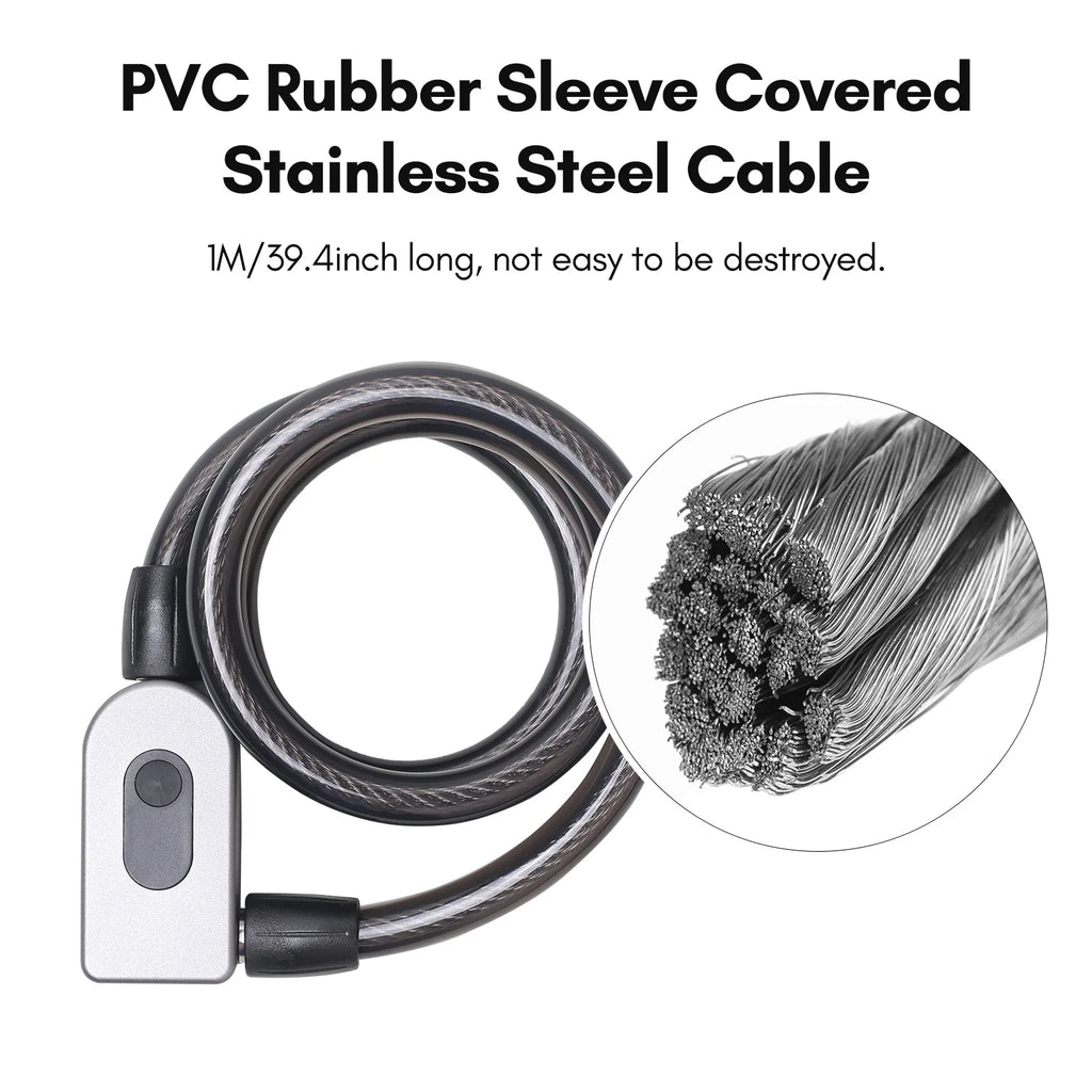 Keyless Cable Lock with Built-In Battery X6784