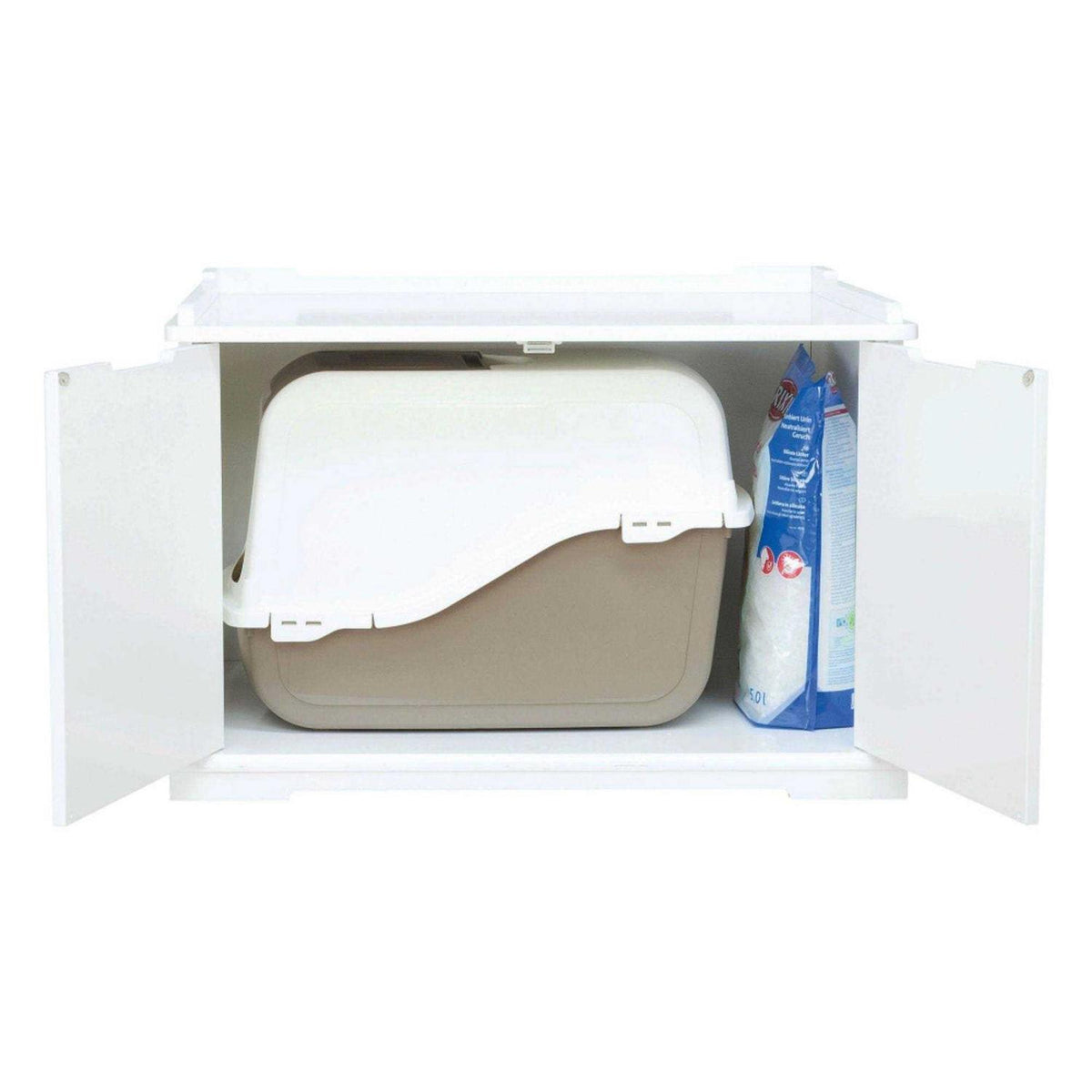 XL Wooden Cat House & Litter Box R338455