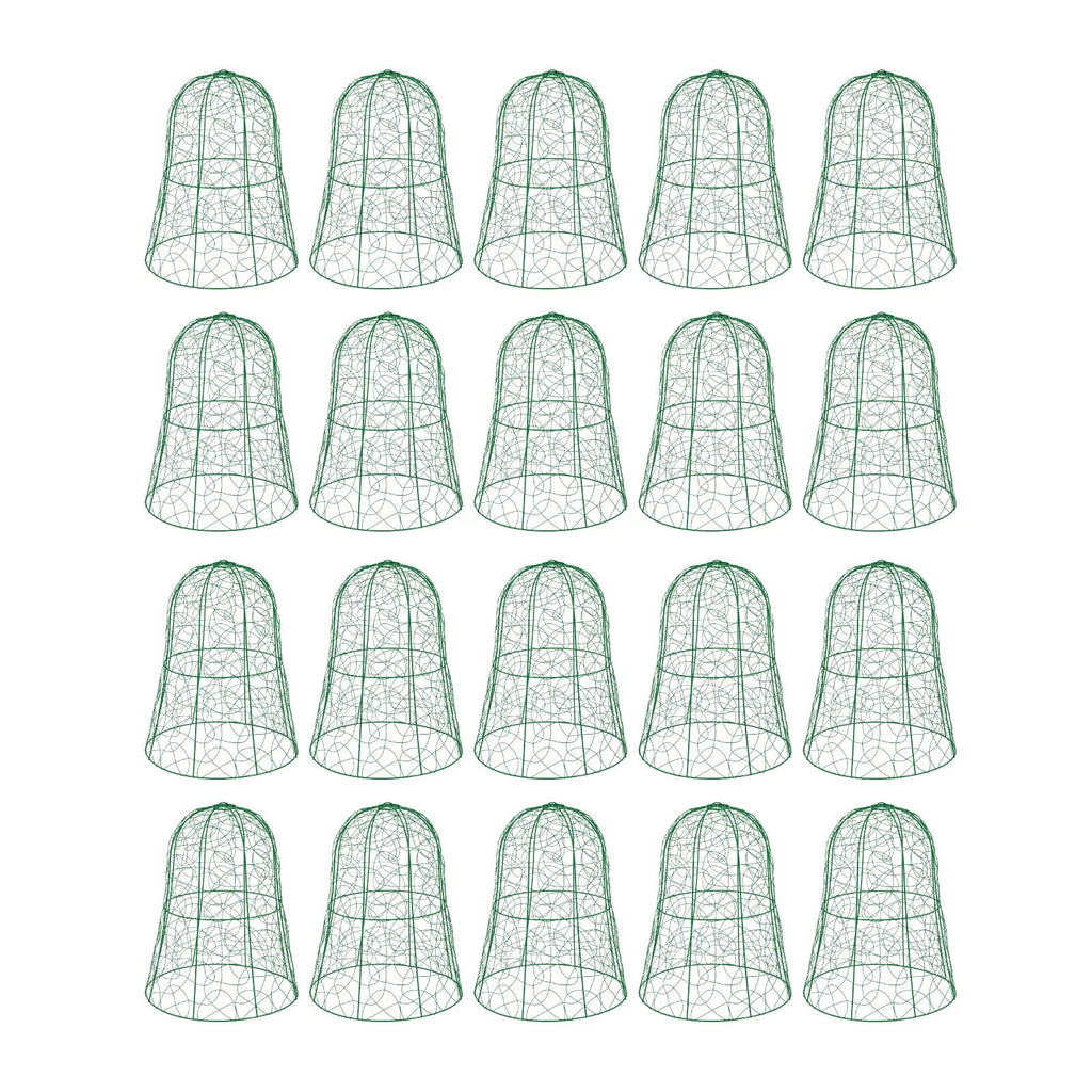 20PCS Garden Chicken Wire Cloche Plant Protector and Cover Iron Black/Green J208
