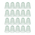 20PCS Garden Chicken Wire Cloche Plant Protector and Cover Iron Black/Green J208