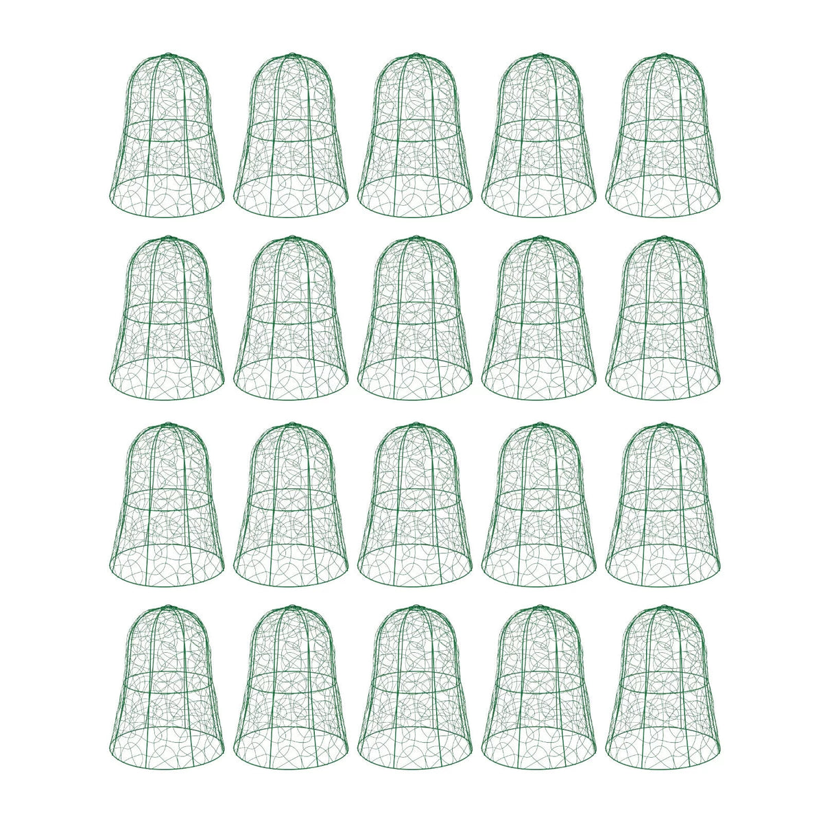 20PCS Garden Chicken Wire Cloche Plant Protector and Cover Iron Black/Green J208