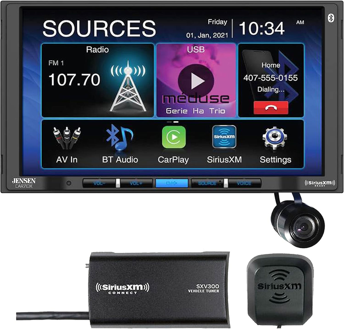 7" Digital Multimedia Receiver with Backup Camera D3255