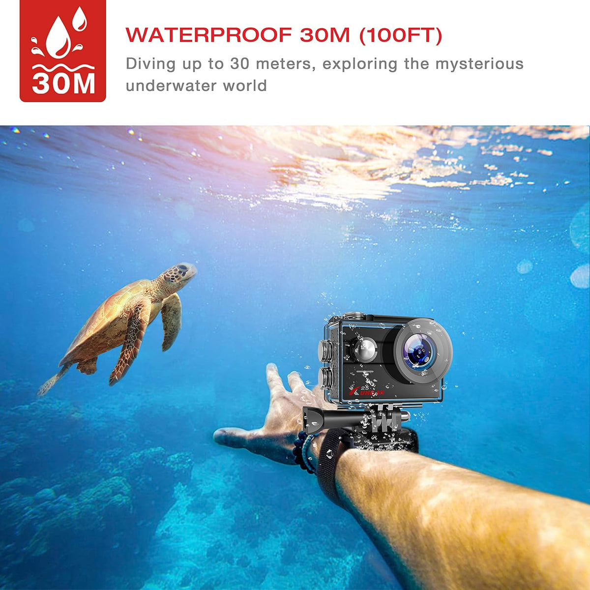 4K Waterproof Action Camera with 2 Batteries and Accessories Pack of 2 Y70770