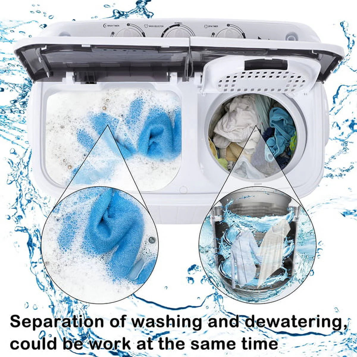 14.3lbs Twin Tub Portable Washing Machine C523247