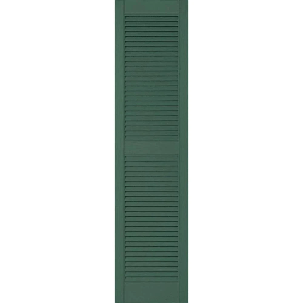 Forest Green Vinyl Open Louver Shutters J601