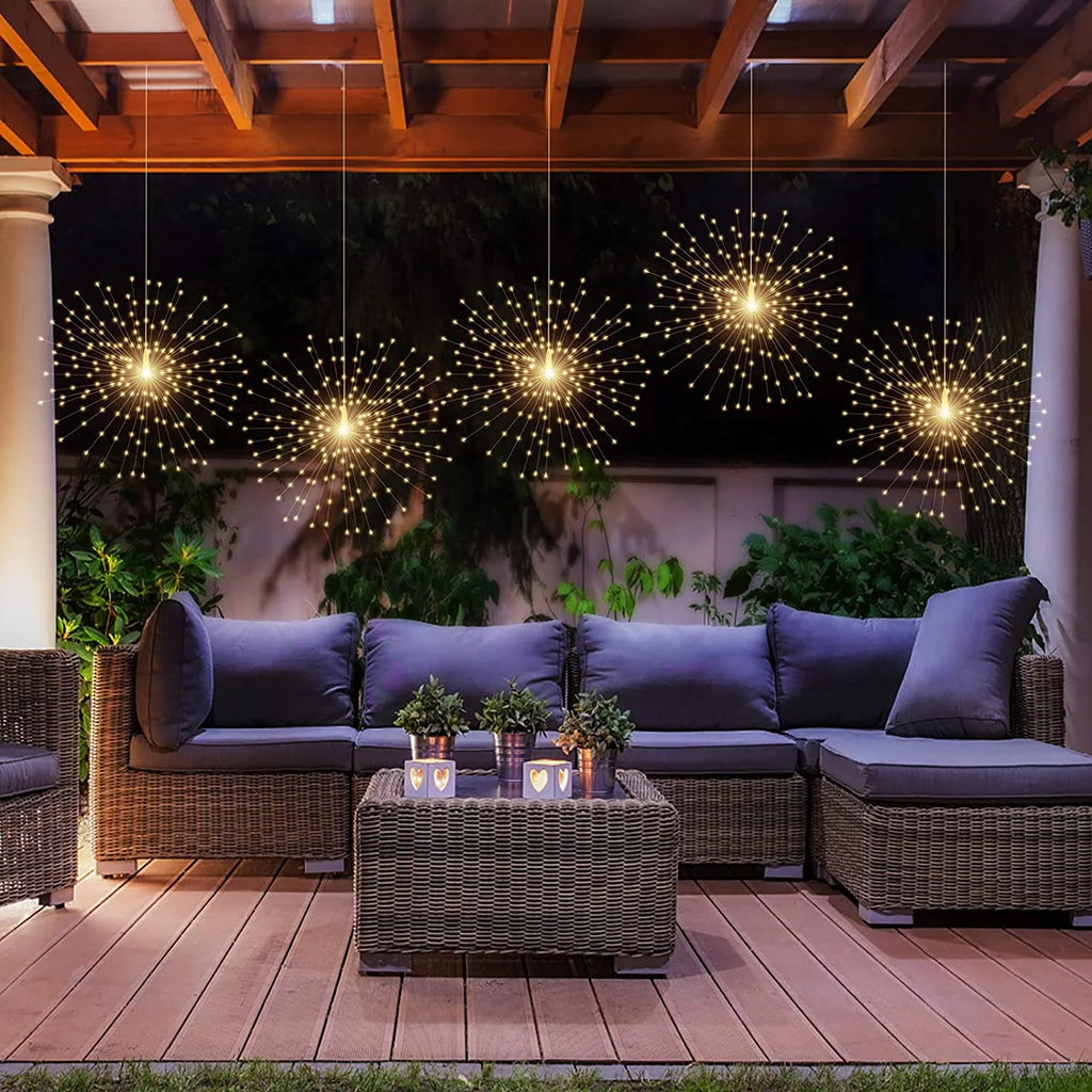 800 Led Solar Starburst Sphere Lights Waterproof Hanging Fairy Light A845376