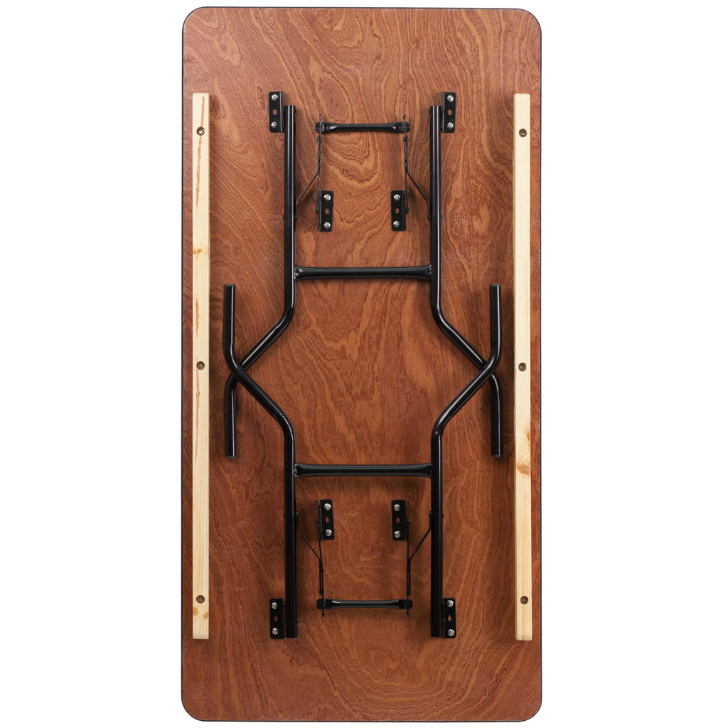 5-Foot Rectangular Wood Folding Banquet Table A601