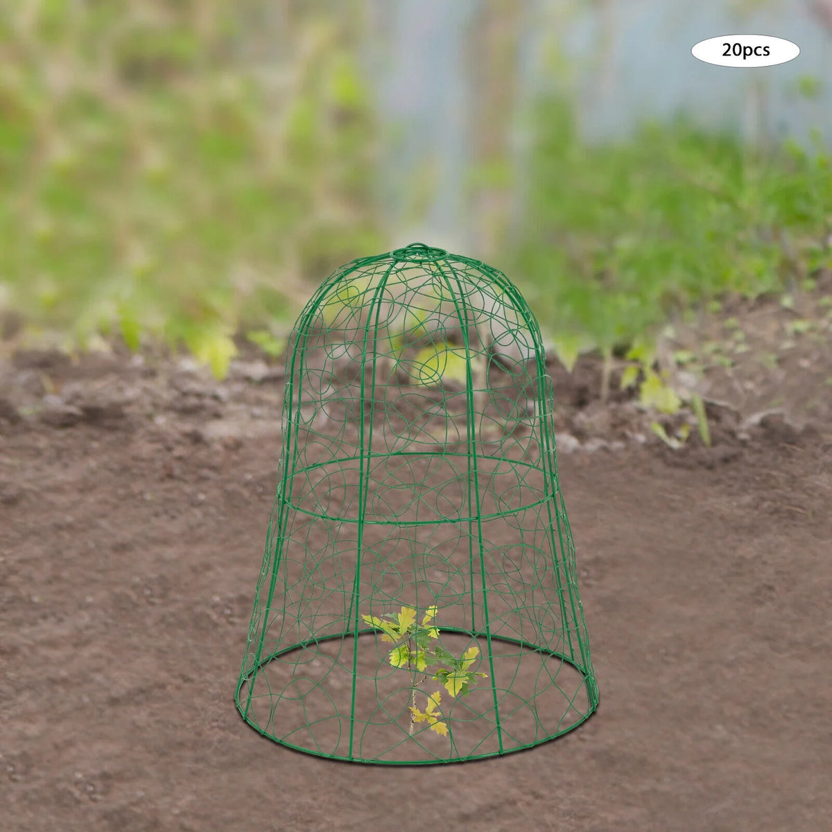 20PCS Garden Chicken Wire Cloche Plant Protector and Cover Iron Black/Green J208