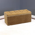 Brown Sugar Rectangle Velvet Ottoman V294341