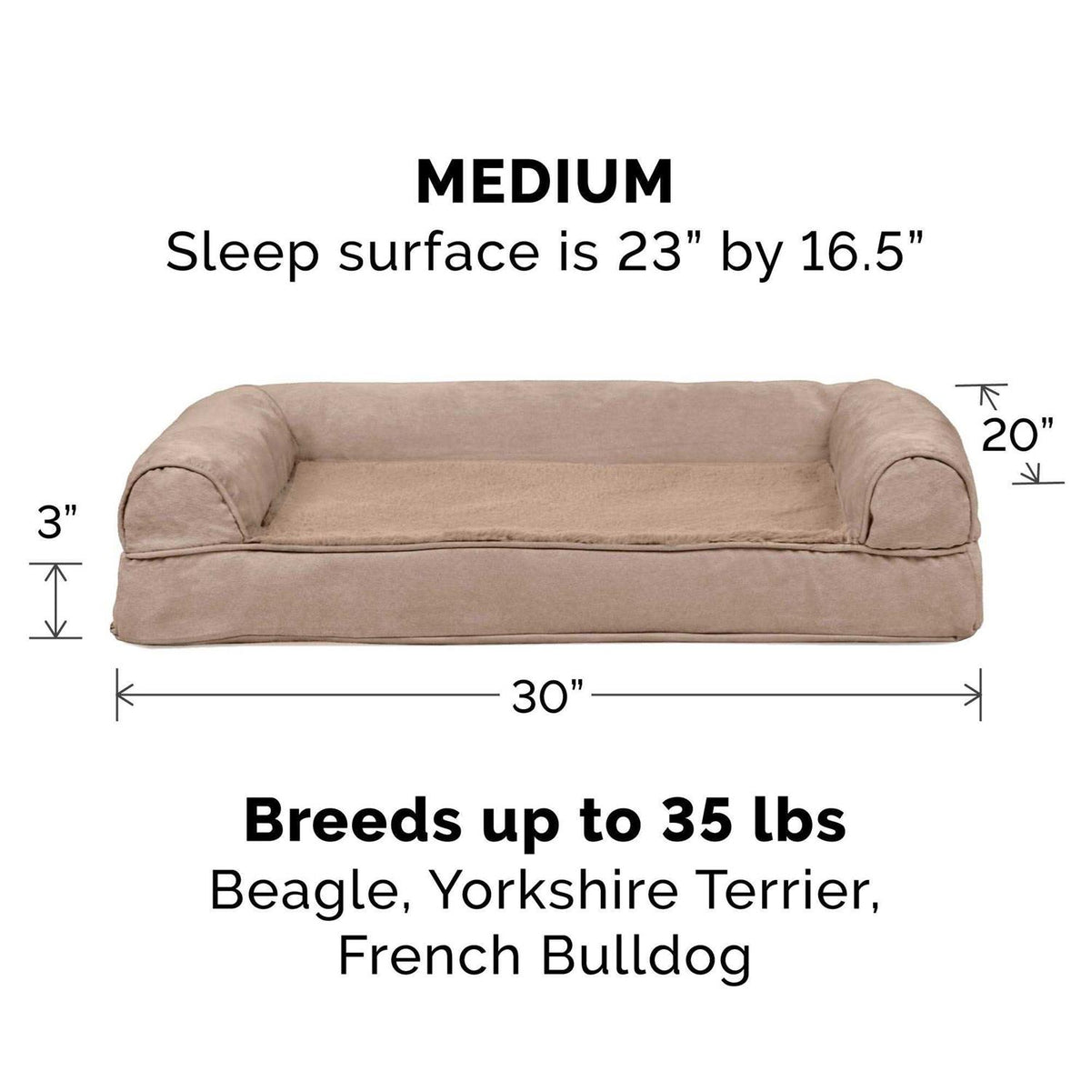 Quilted Sofa Dog Bed H950