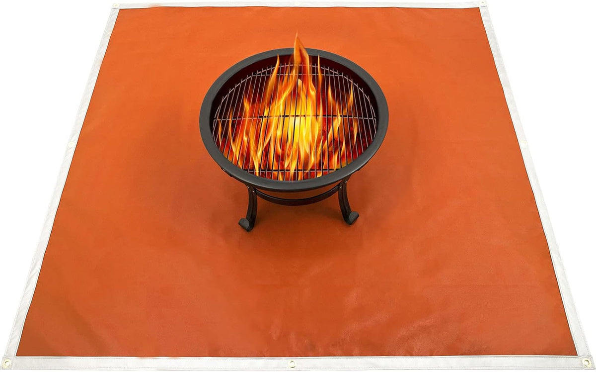 Fire Pit Mat, Flame Retardant Felt Fabric, Pack of 2 O892