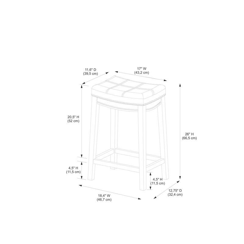 Rustic Brown Wood Counter Stool T723328