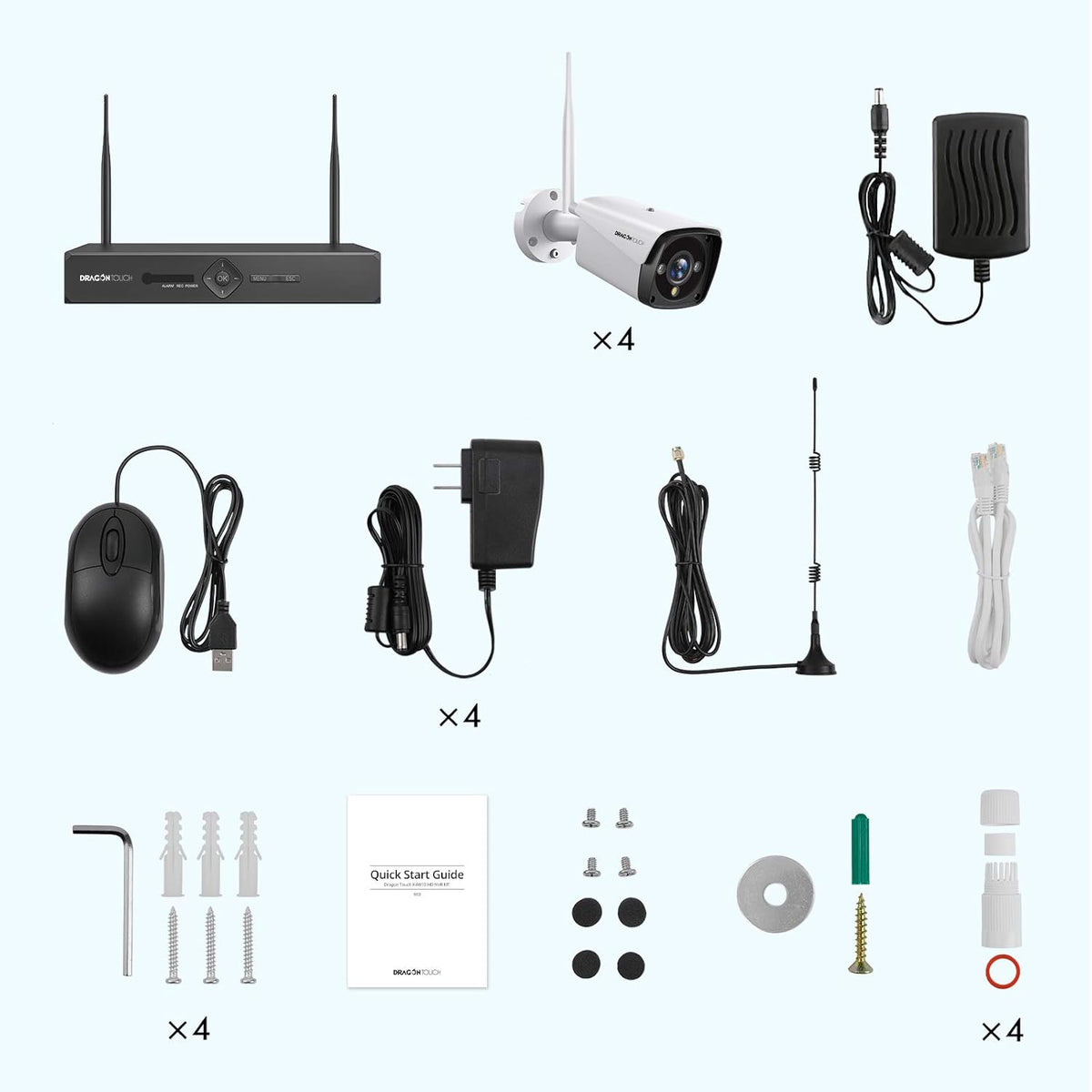 3MP WiFi Security Camera System with Color Night Vision F5102