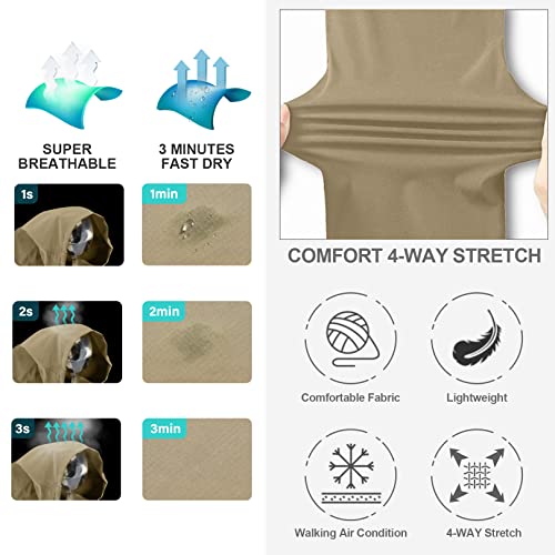 Mens Hiking Stretch Pants Convertible Quick Dry Lightweight Zip Off Outdoor Pants E6261
