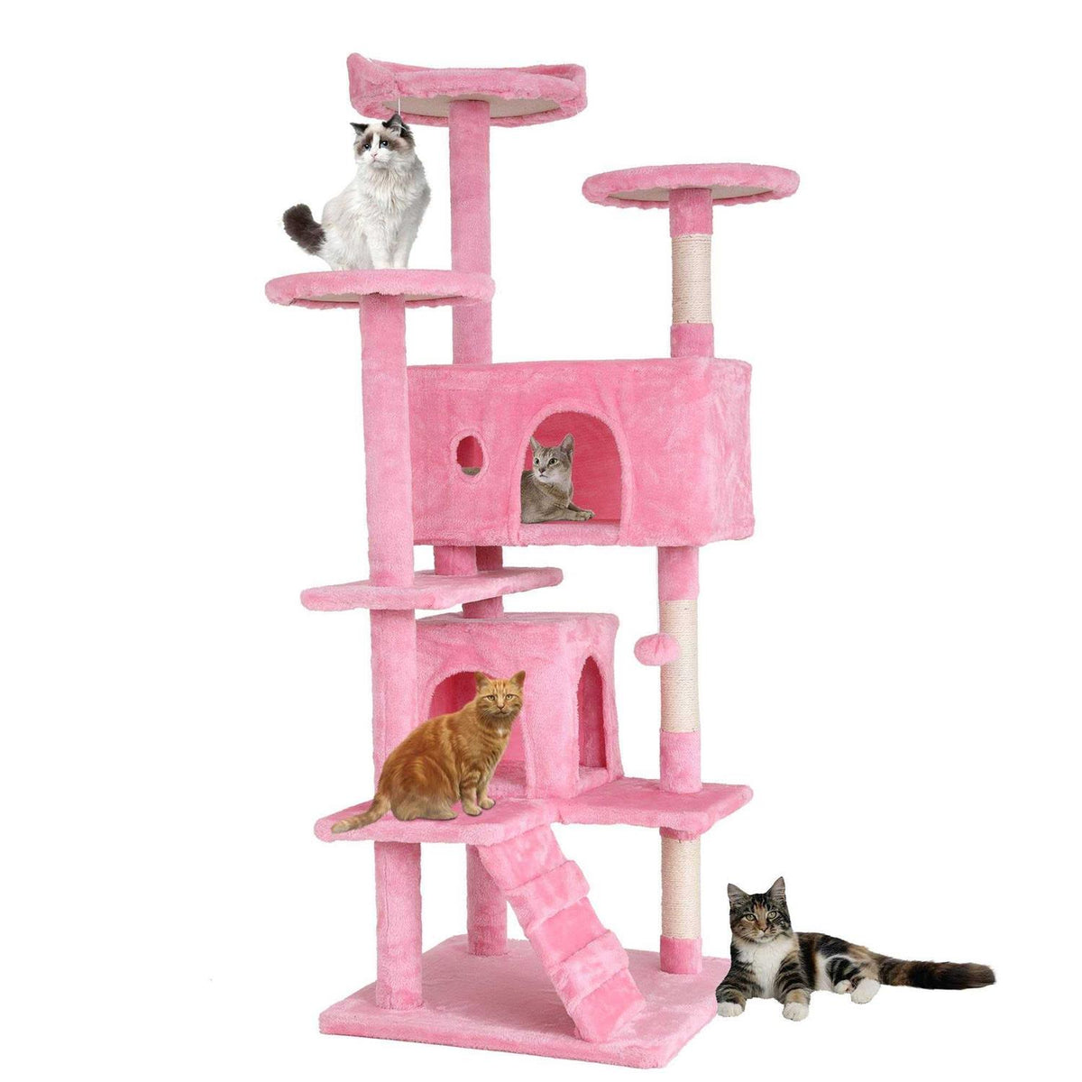 54in Cat Tree Tower with Scratching Posts U3579