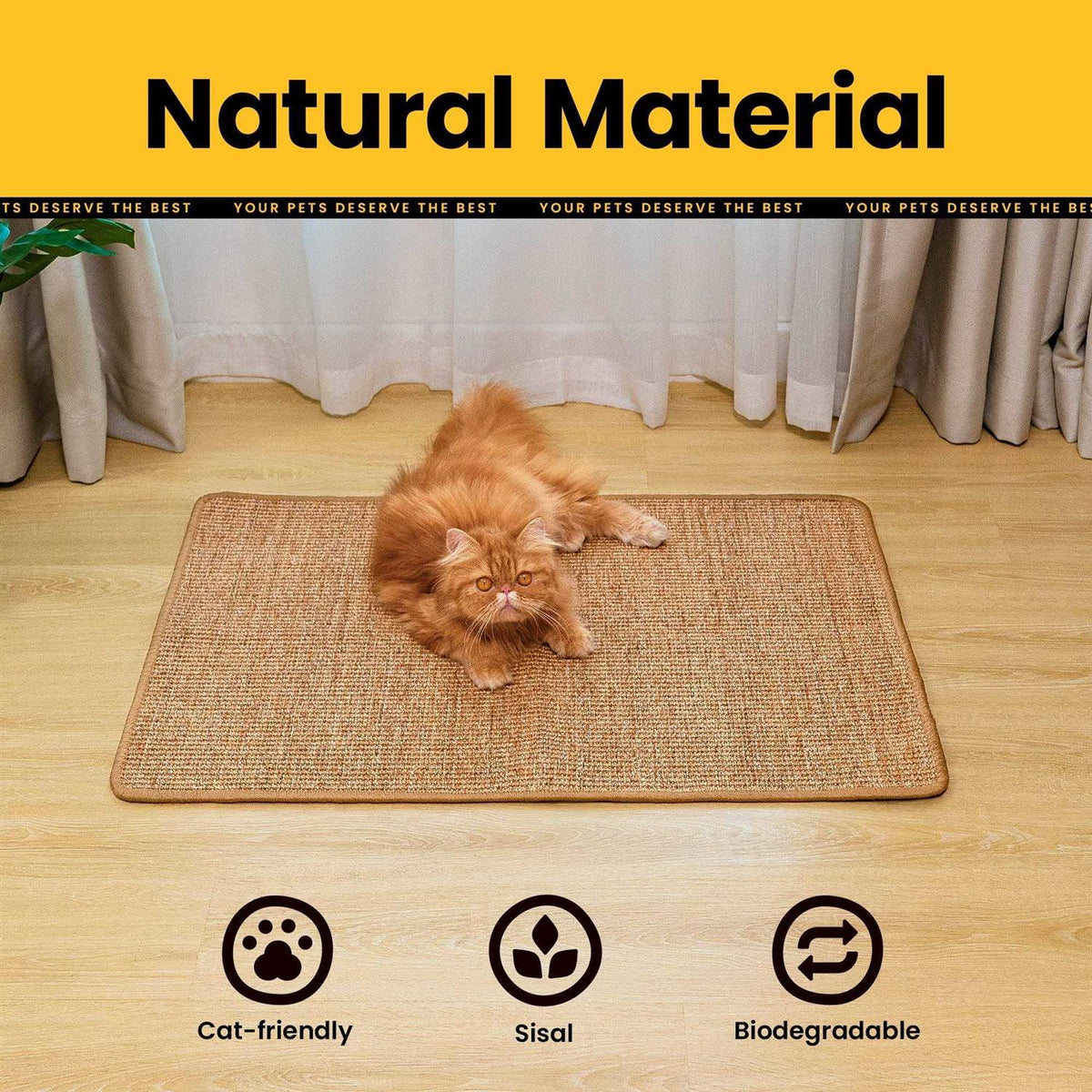Natural Sisal Cat Scratcher Mat S796614