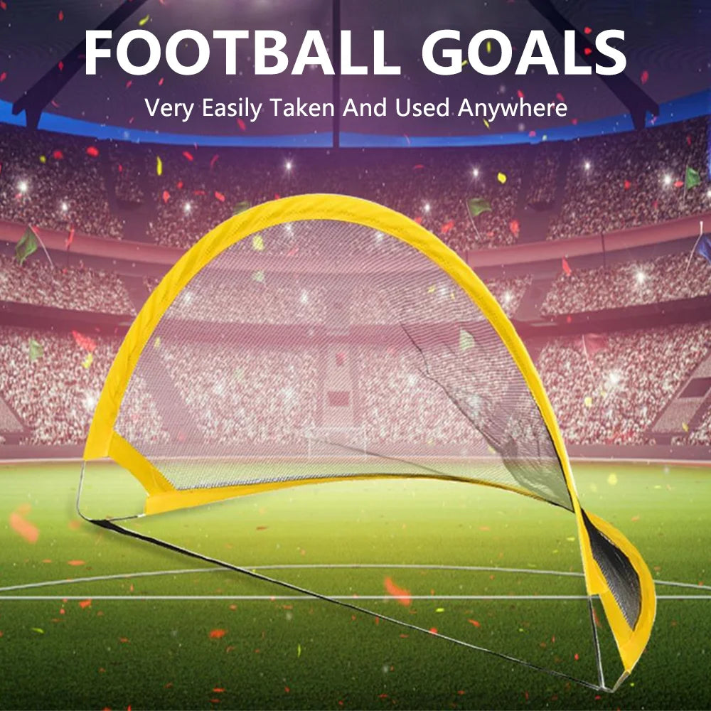 2Pcs Portable Foldable Dome Shaped Football Goals with Inflatable Ball and Air Pump G403