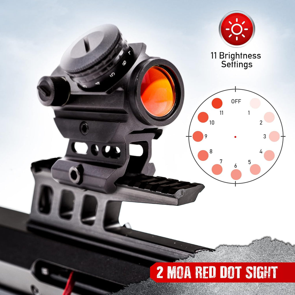 Red Dot Sight with 45 Degree Offset Mount and 1 Inch Riser Mount M8965
