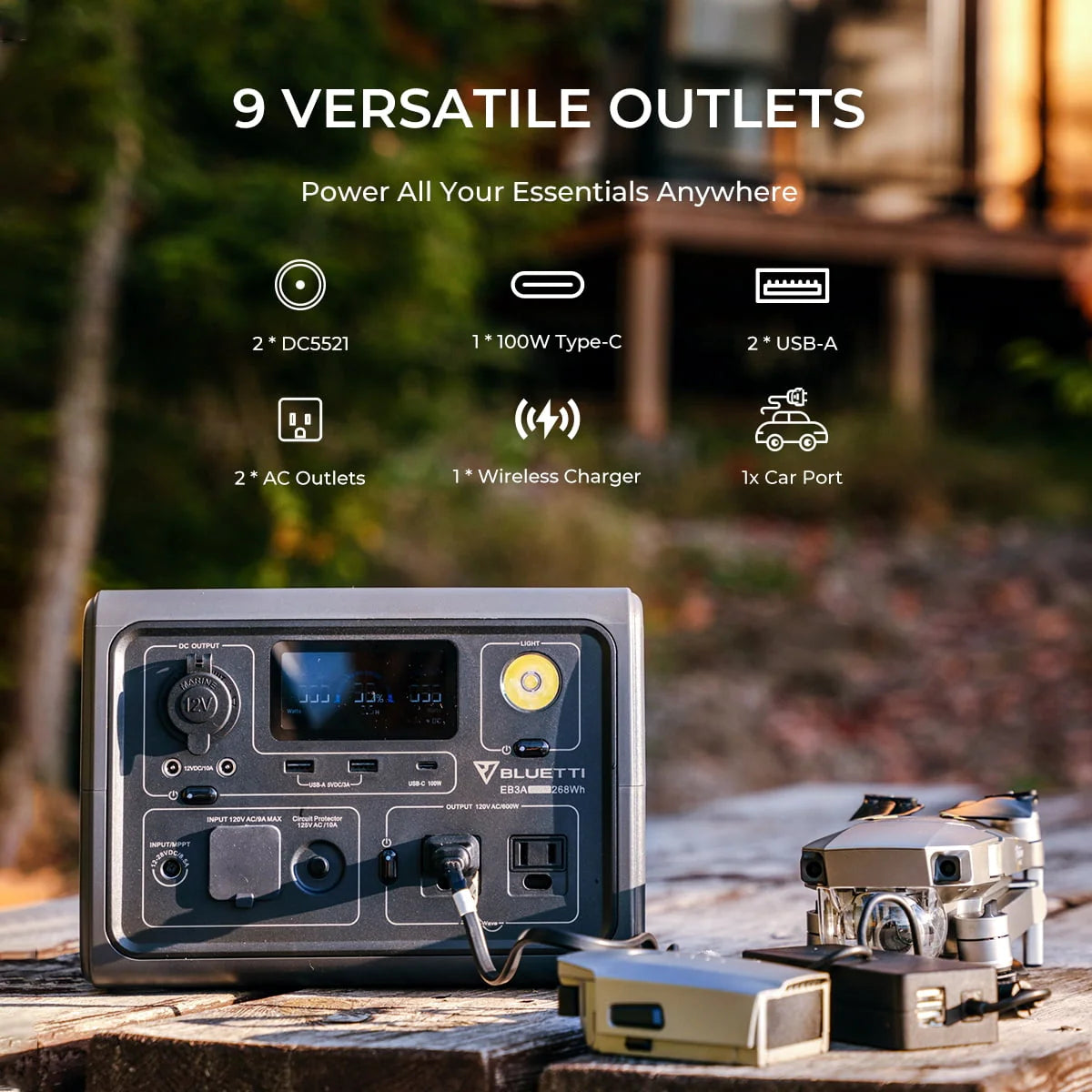 Portable 600W 268Wh LiFePO4 Power Station F735
