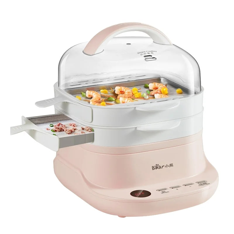Rice Roll Maker 6 Functions Food Steamer Double Layer 3L H3776