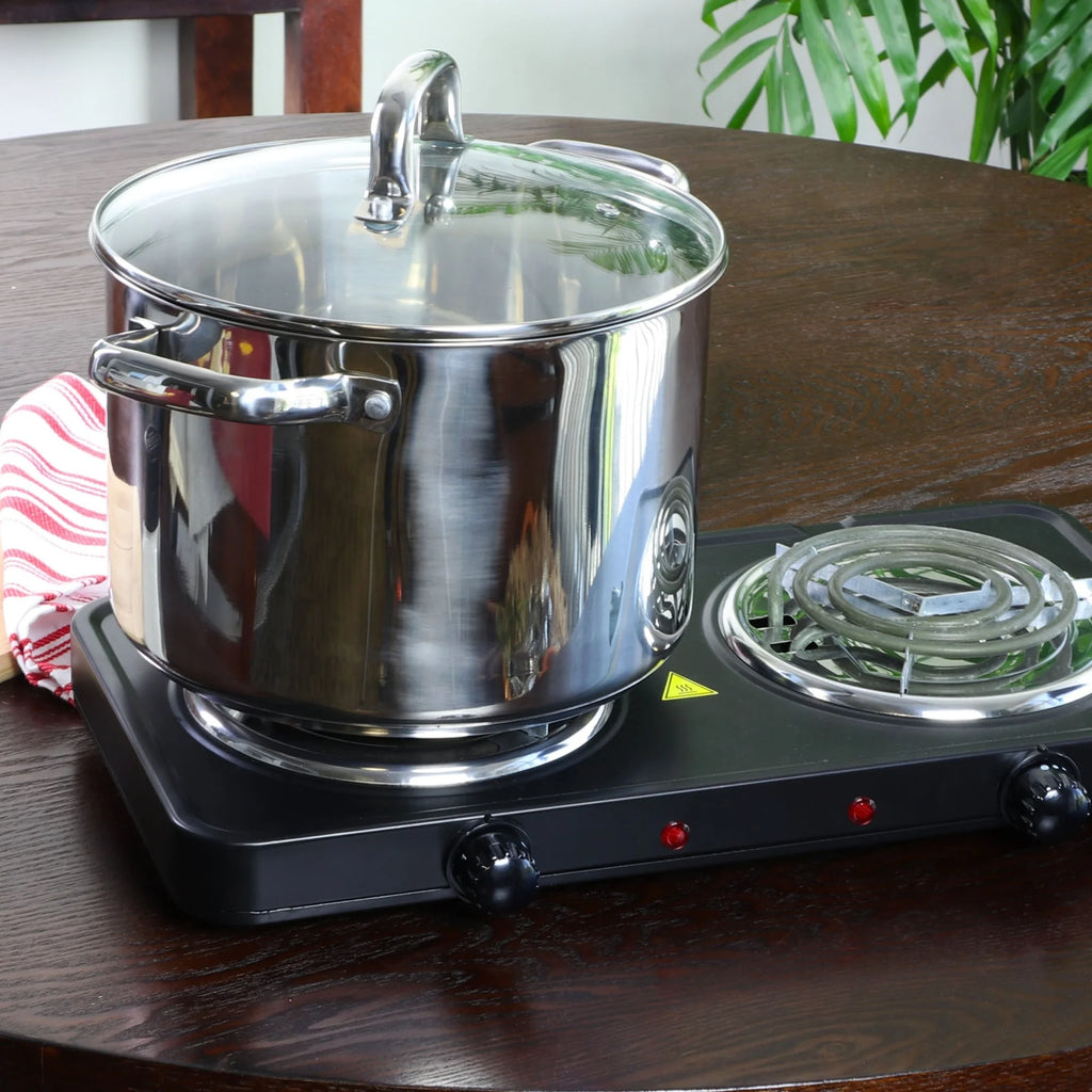 8 Quart Stock Pot with Tempered Glass Lid D12490