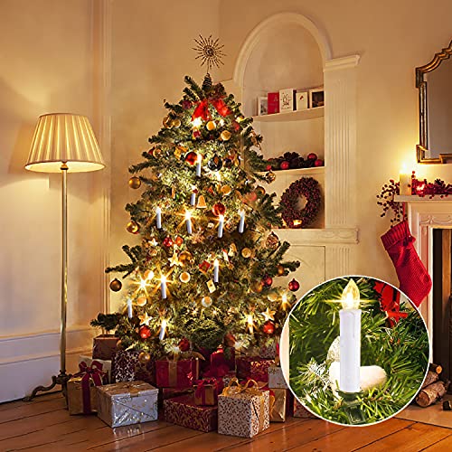 10 PCS Battery Operated Taper Candle Lights with Remote B78571
