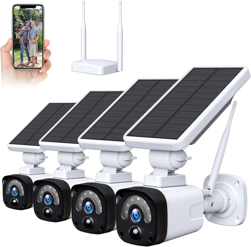1080P Solar Wireless Security Camera System with Base Station X619