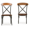 Brown and Black Dining Side Chair Set of 2 I17702
